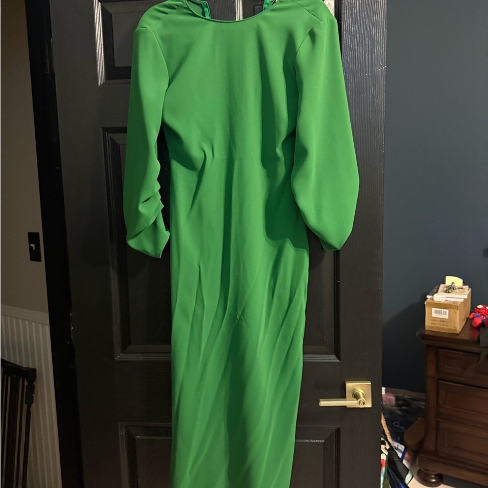Zara Vibrant Green Long Sleeve Dress